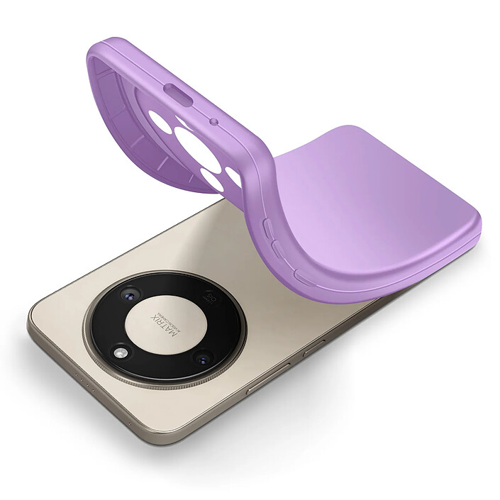 Avizar Coque pour Honor Magic 8 Lite en Silicone Souple avec Contour Protection Caméra Violet pas cher