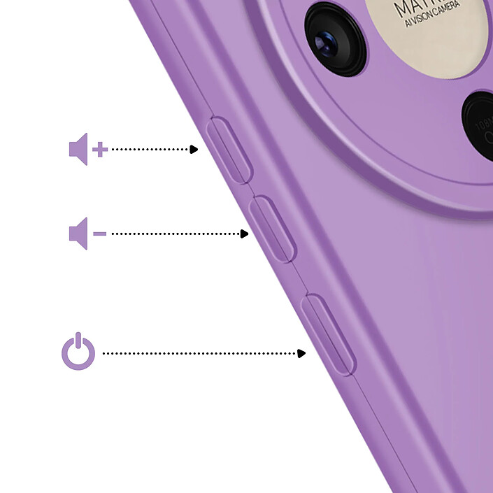 Acheter Avizar Coque pour Honor Magic 8 Lite en Silicone Souple avec Contour Protection Caméra Violet