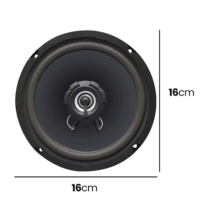 Avizar Haut-parleur Automobile 6 pouces 500W 16x16cm Aimant Ferrite Sensibilité 93dB Noir pas cher