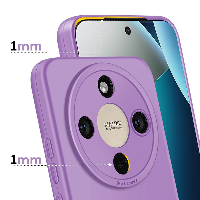 Avis Avizar Coque pour Honor Magic 8 Lite en Silicone Souple avec Contour Protection Caméra Violet