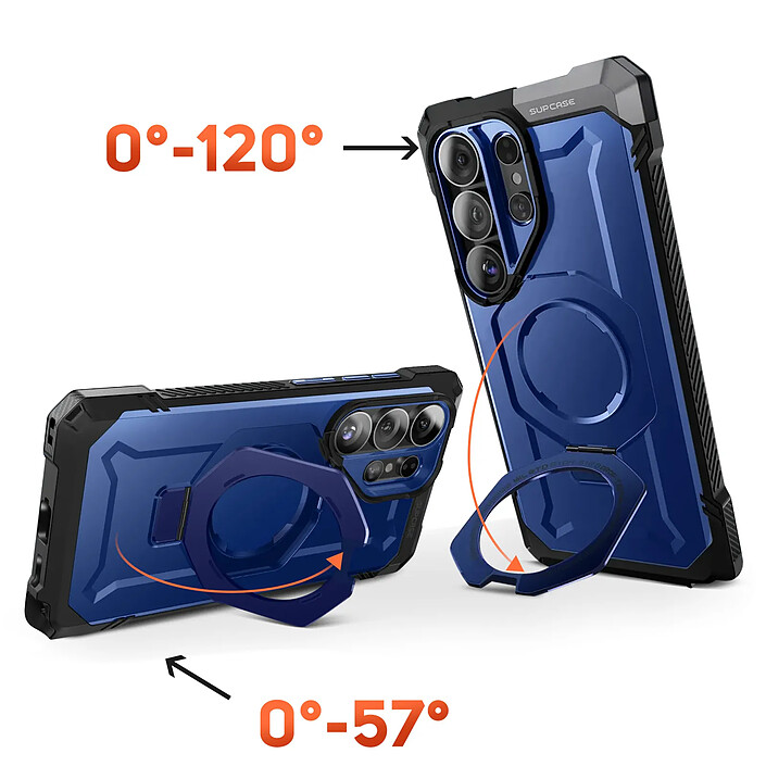 Supcase Coque MagSafe pour Galaxy S26 Ultra Unicorn Beetle Grip Antichoc Militaire 4.5m Bleu pas cher