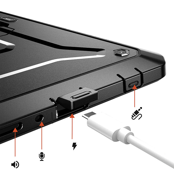 Supcase Coque Intégrale pour Galaxy Tab A11 Unicorn Beetle Ultra Résistant 360° Noir pas cher