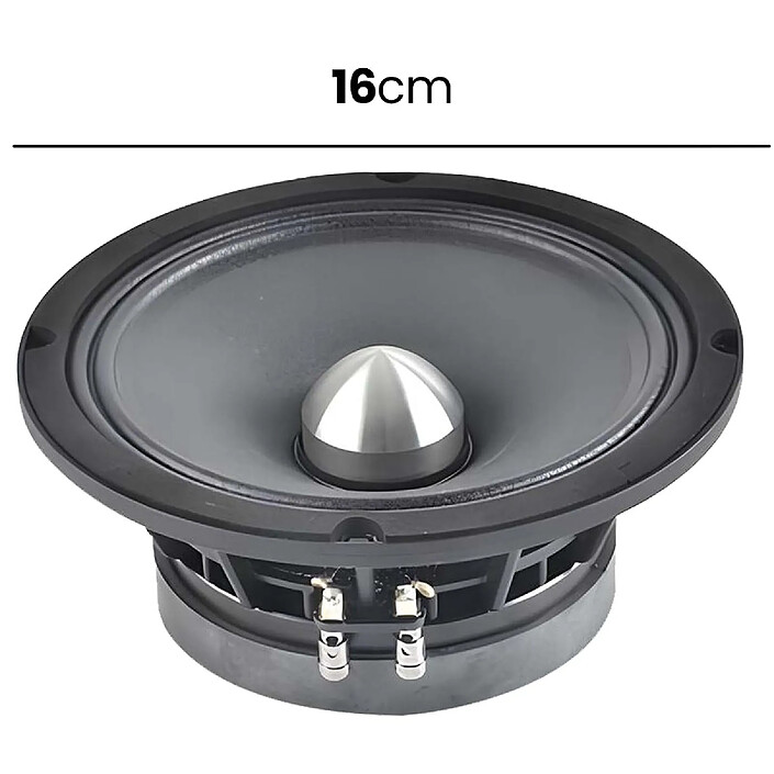 Avizar Haut-parleur Automobile 240W Sensibilité 92dB 16×16cm Noir pas cher