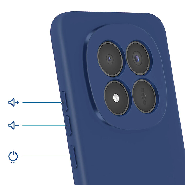 Avis Avizar Coque Soft-Touch pour Redmi Note 15 Pro Plus 5G en Silicone Anti-dérapant Bleu