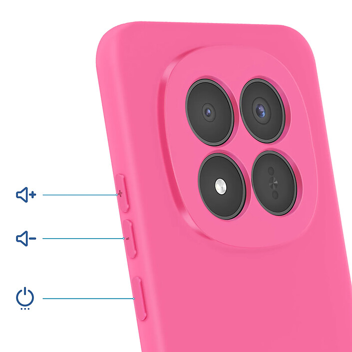 Avis Avizar Coque Soft-Touch pour Redmi Note 15 Pro Plus 5G en Silicone Anti-dérapant Fuchsia