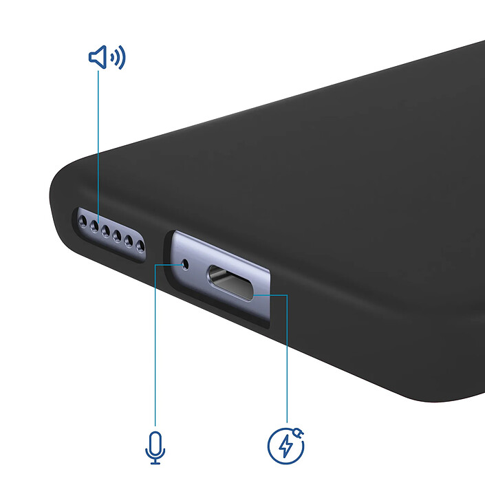 Avizar Coque Soft-Touch pour Redmi Note 15 4G en Silicone Anti-dérapant Noir pas cher