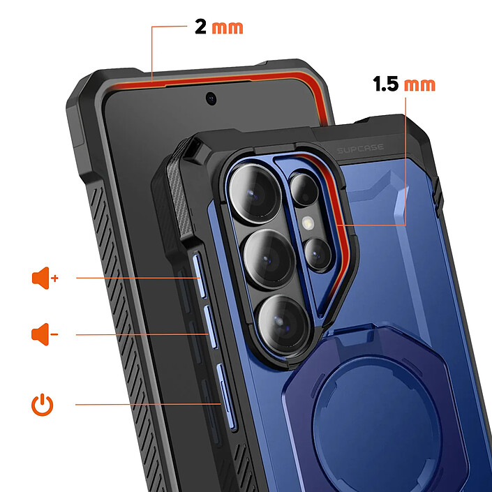 Avis Supcase Coque MagSafe pour Galaxy S26 Ultra Unicorn Beetle Grip Antichoc Militaire 4.5m Bleu