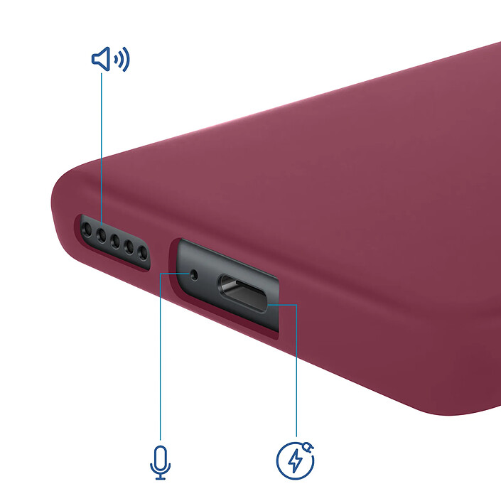 Avizar Coque Soft-Touch pour Redmi Note 15 5G en Silicone Anti-dérapant Bordeaux pas cher