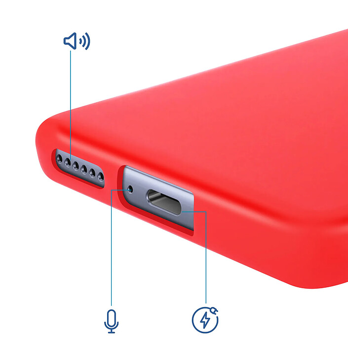 Avizar Coque Soft-Touch pour Redmi Note 15 4G en Silicone Anti-dérapant Rouge pas cher