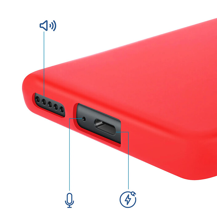 Avizar Coque Soft-Touch pour Redmi Note 15 5G en Silicone Anti-dérapant Rouge pas cher