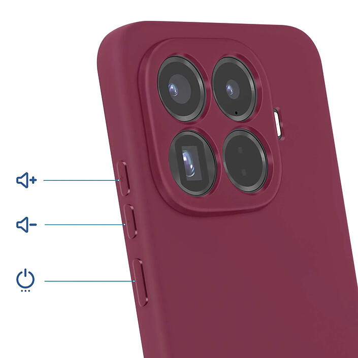 Avis Avizar Coque Soft-Touch pour Xiaomi 15T Pro en Silicone Anti-dérapant Bordeaux