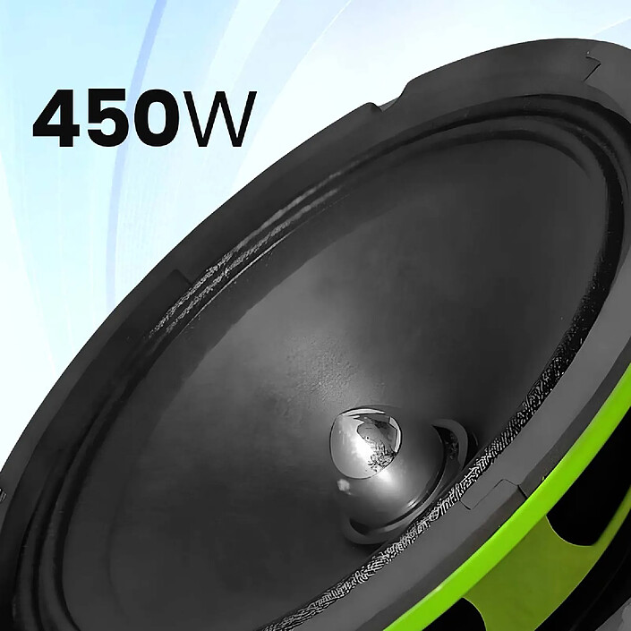 Acheter Avizar Haut-parleur Automobile 10 pouces 450W 25×25cm Sensibilité 95dB Noir / Vert