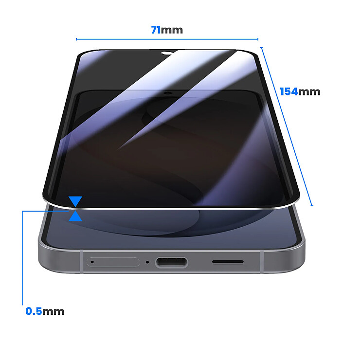 Avis Avizar Protection d'Écran pour Galaxy S26 Plus Anti-Espion 9H en Verre Trempé Noir