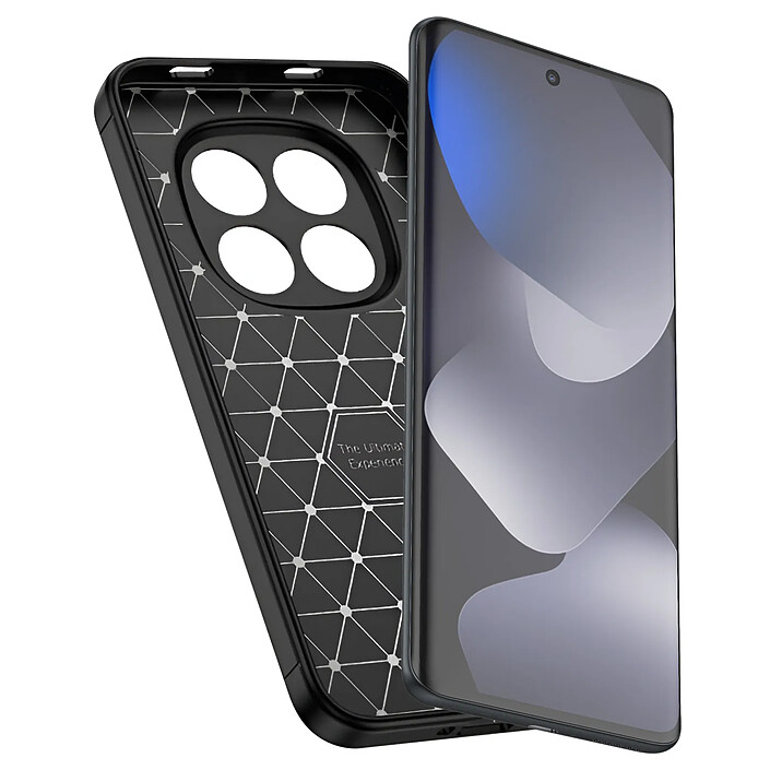 Avizar Coque pour Redmi Note 15 5G en Silicone Effet Carbone Antidérapante Noir pas cher