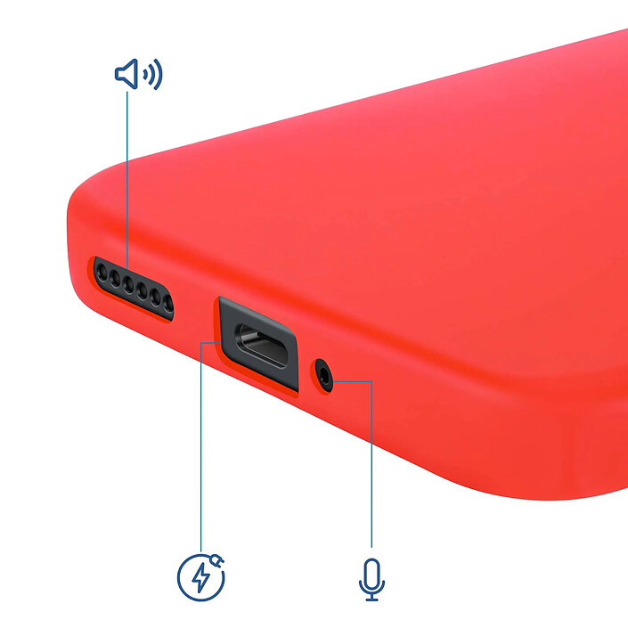 Avizar Coque Soft-Touch pour Xiaomi 15T Pro en Silicone Anti-dérapant Rouge pas cher
