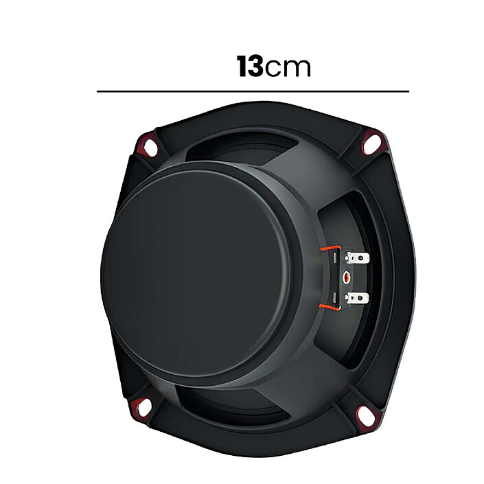 Avizar Haut-parleur Voiture 13cmx13cm 100W 4 Ohm Sensibilité 92dB Noir pas cher