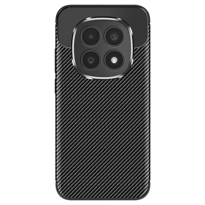 Avizar Coque pour Redmi Note 15 5G en Silicone Effet Carbone Antidérapante Noir