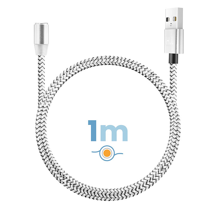 Avis Avizar Câble Magnétique 3-en-1 USB-C / Lightning / Micro-USB vers USB-A 1m Argent