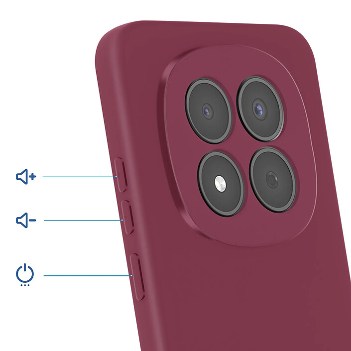Avis Avizar Coque Soft-Touch pour Redmi Note 15 Pro 5G en Silicone Anti-dérapant Bordeaux