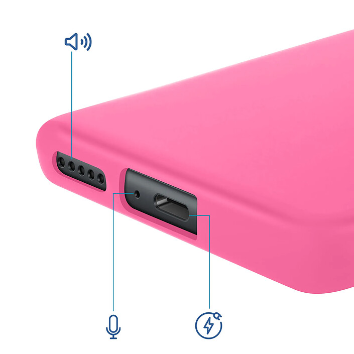 Avizar Coque Soft-Touch pour Redmi Note 15 5G en Silicone Anti-dérapant Fuchsia pas cher