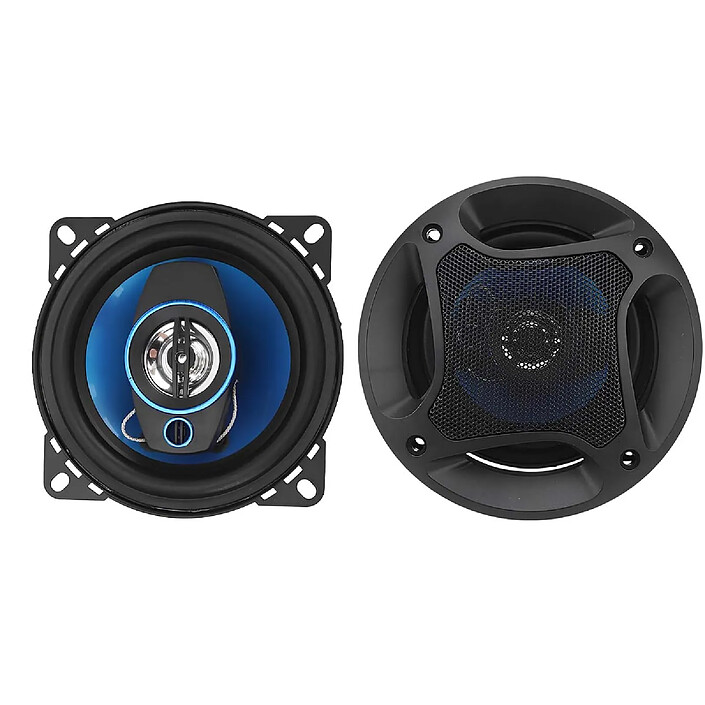 Avizar Haut-parleur Automobile 6 pouces 16x16cm 500W Aimant en Ferrite Sensibilité 90dB Noir / Bleu