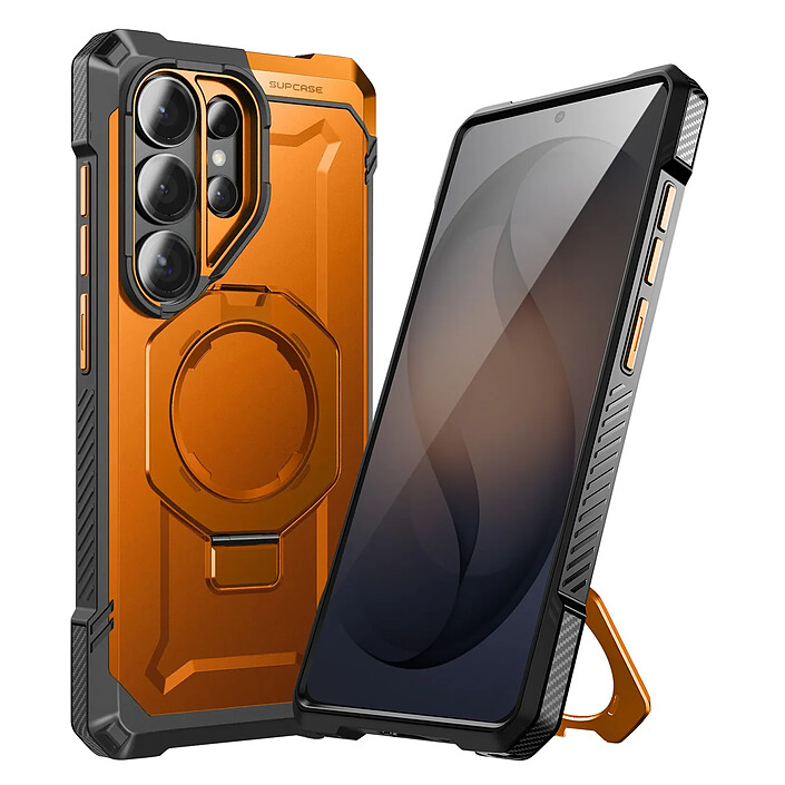 Supcase Coque MagSafe pour Galaxy S26 Ultra Unicorn Beetle Grip Antichoc Militaire 4.5m Orange