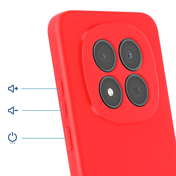 Avis Avizar Coque Soft-Touch pour Redmi Note 15 Pro 5G en Silicone Anti-dérapant Rouge