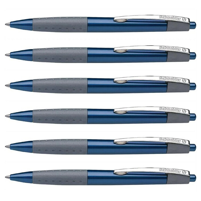 SCHNEIDER Stylo à bille Loox bleu Pointe Moyenne Bleu x 6