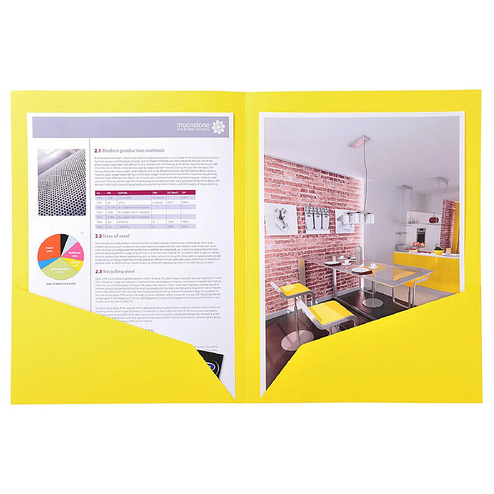 Acheter EXACOMPTA Paquet 25 chemises Double Poche ROCK''S 210 double A4 ou A3 - 24x32cm Jaune citron
