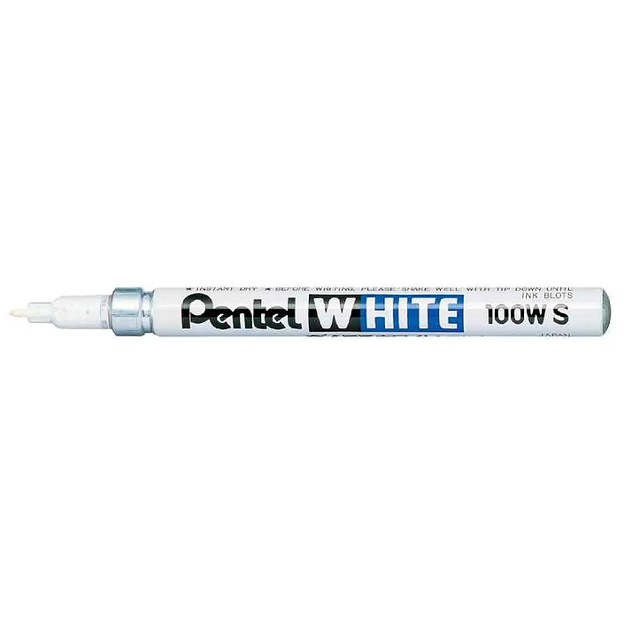 PENTEL Marqueur permanent X100W S pointe ogive 1,0 mm Blanc