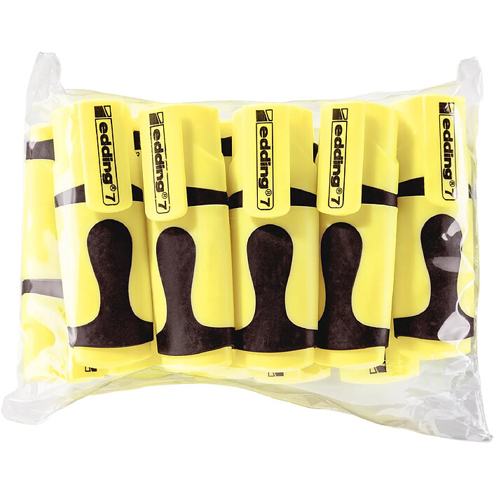 EDDING Mini-surligneur 7 sachet de 10 jaune pastel 1-3 mm