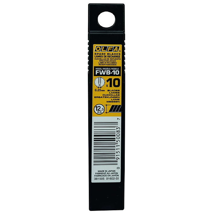 OLFA Etui 10 lames 12,5mm pour Cutter fwp1