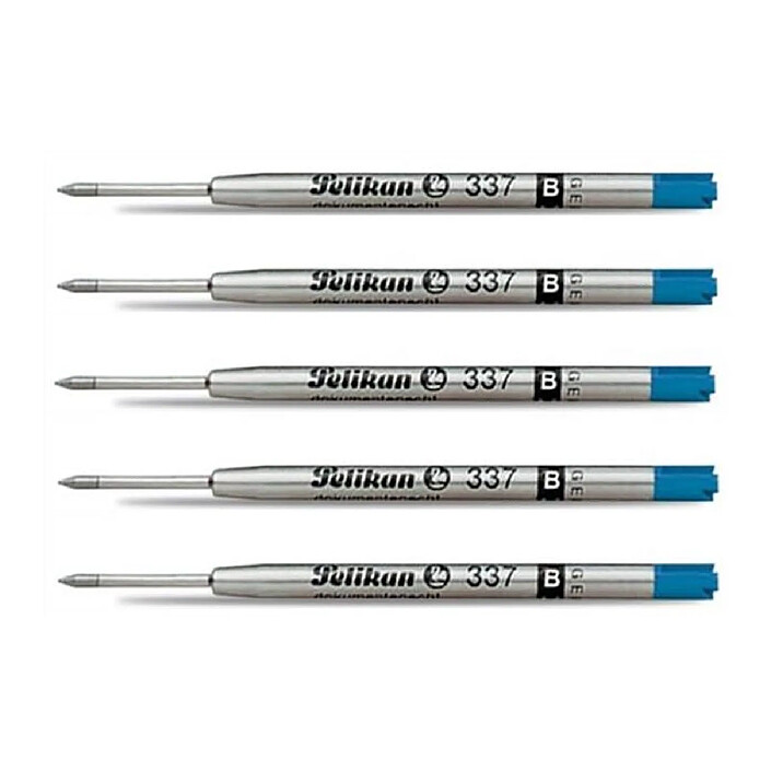 PELIKAN Recharge Grande Capacité pour Stylo Bille 337 Pointe Large B Bleu x 5