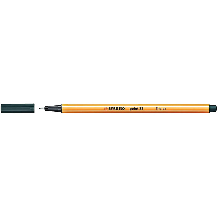 STABILO Stylo-Feutre POINT 88 Pointe Fine 0,4 mm Vert olive x 10