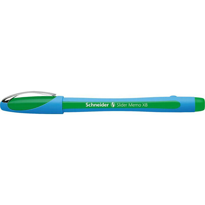 SCHNEIDER Stylo à bille Slider Memo Pointe Extra Large vert x 10