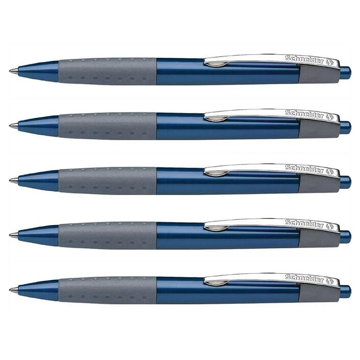 SCHNEIDER Stylo à bille Loox bleu Pointe Moyenne Bleu x 5