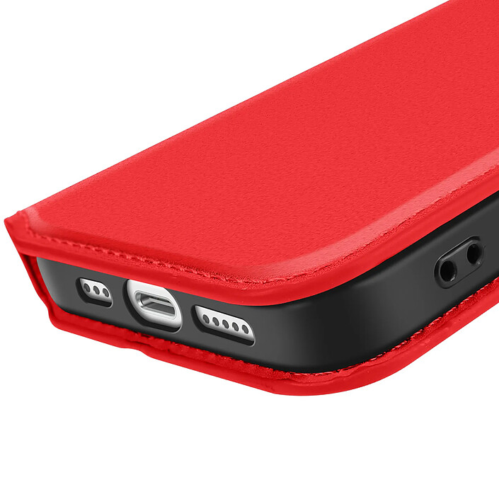 Avizar Étui pour iPhone 17e Séries Classic avec Porte-carte et Support vidéo Rouge pas cher