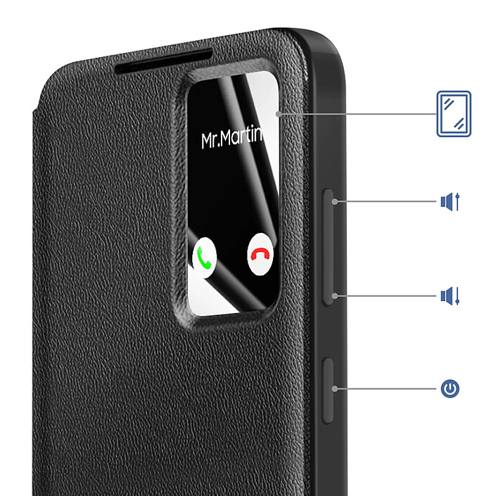 Avis Étui Smart View pour Galaxy S26 avec Porte-cartes et Finition Antidérapant Noir