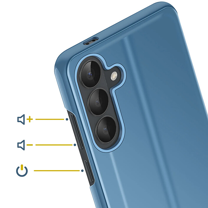 Acheter Avizar Étui Miroir pour Galaxy S26 Ultra avec Fenêtre Smart View et Support Pliable Bleu