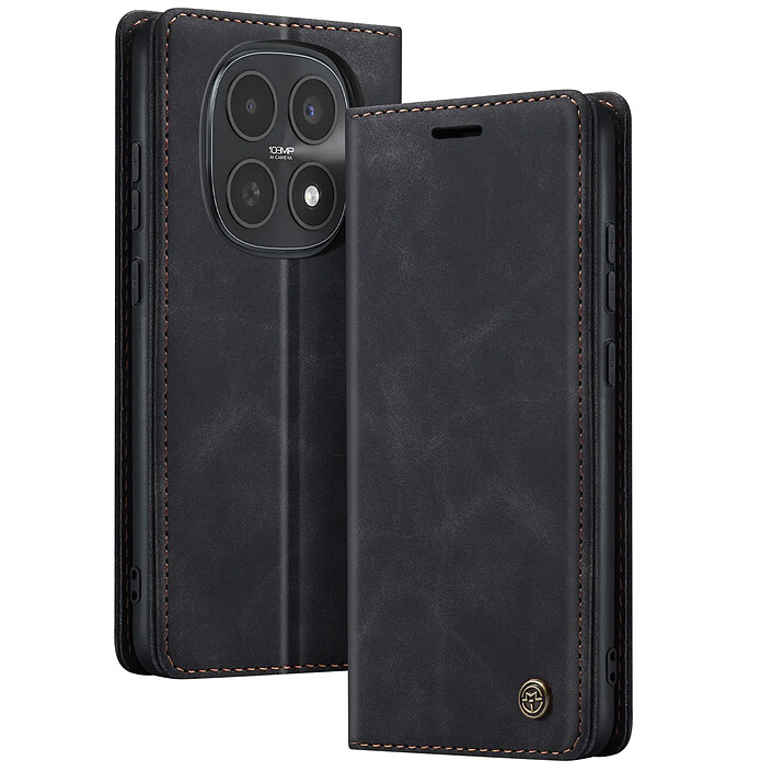Avizar Étui Portefeuille Vintage pour Redmi Note 15 4G / 5G Collections CaseMe Noir
