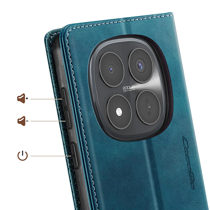 Acheter Avizar Étui Vintage pour Redmi Note 15 Pro Plus 5G Collections CaseMe avec Blocage RFID Bleu