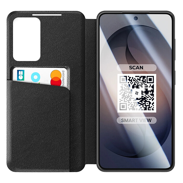 Étui Smart View pour Galaxy S26 avec Porte-cartes et Finition Antidérapant Noir pas cher