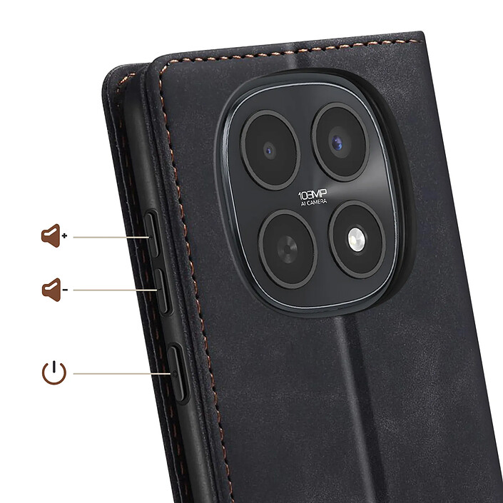 Acheter Avizar Étui Portefeuille Vintage pour Redmi Note 15 4G / 5G Collections CaseMe Noir