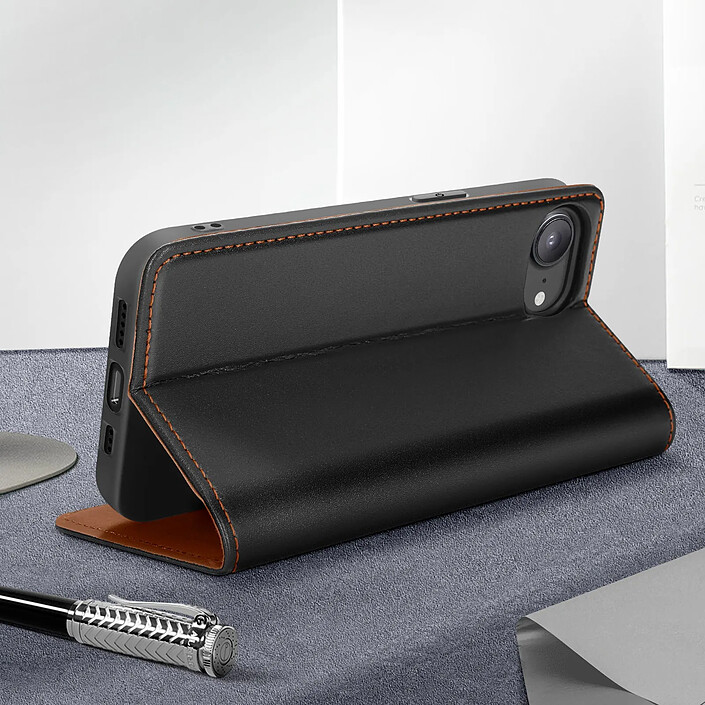 Acheter Avizar Étui en Cuir pour iPhone 17e avec Porte-carte Support Vidéo Noir