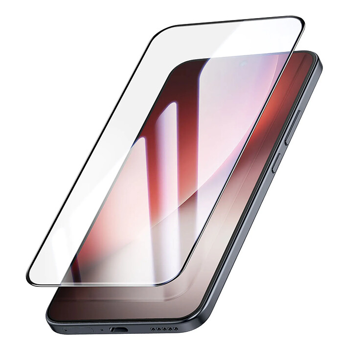 Avizar Verre Trempé pour Honor Magic 8 Lite Protection Anti-rayures et Antichoc Noir transparent