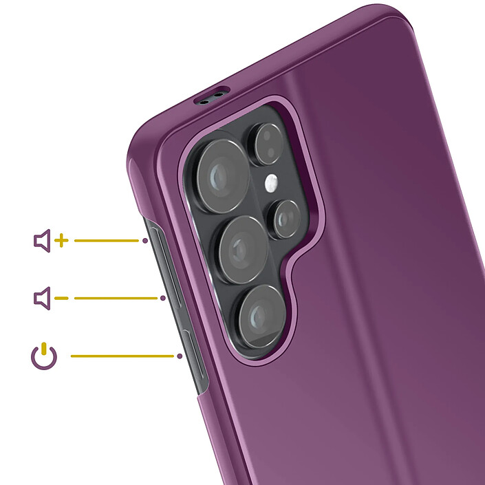 Acheter Avizar Étui de Protection pour Galaxy S26 Ultra Clear View avec Support Vidéo Violet
