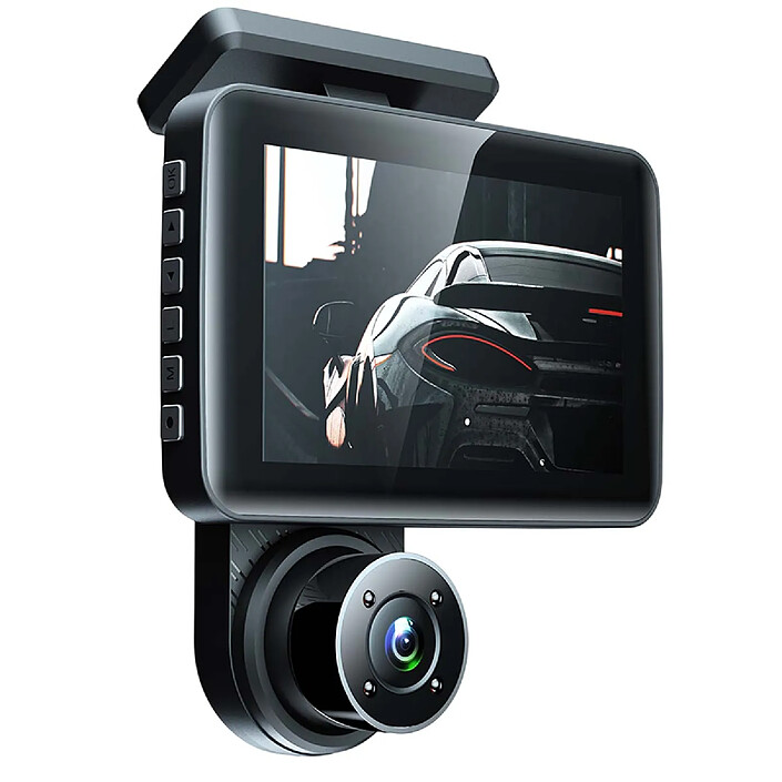 URBAN FACTORY Dashcam Full HD Double Lentille avec Écran 4" pour Voiture Noir