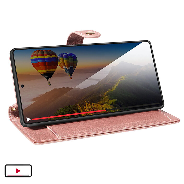Avis Avizar Étui Bandoulière pour Galaxy S26 Ultra avec Pochette Zippée et Support Vidéo Rose champagne