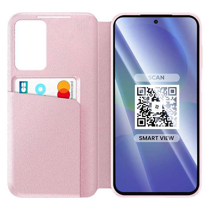 Avizar Étui pour Galaxy A37 avec Fenêtre Smart View et Porte-carte Rose pas cher