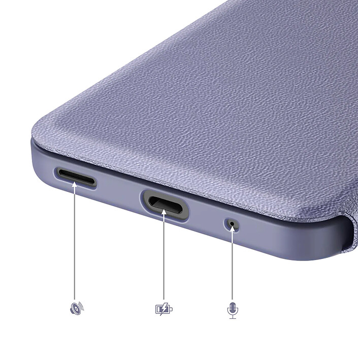 Acheter Avizar Étui pour Galaxy A17 avec Fenêtre Smart View et Porte-carte Gris lavande